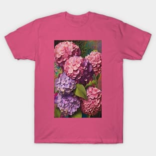 Pink hydrangeas art T-Shirt